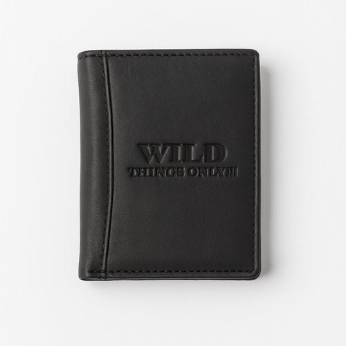 Czarny portfel męski Wild Things Only z naturalnej skóry – widok z przodu