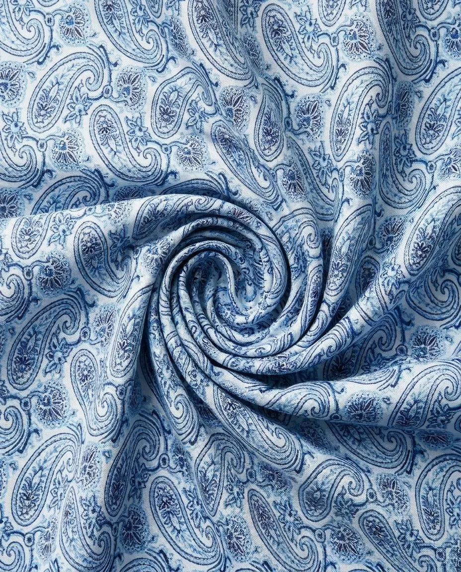 Poszetka Błękitna we Wzór Paisley