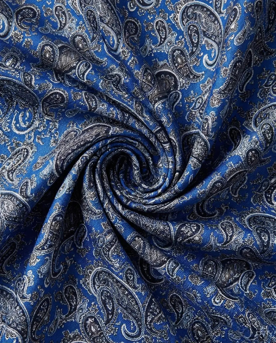 Poszetka Niebieska we wzór Paisley