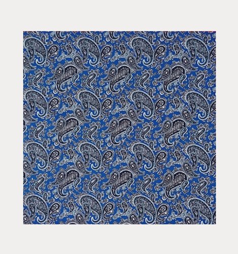 Poszetka niebieska we wzór Paisley – elegancka poszetka do garnituru Suit Cartel